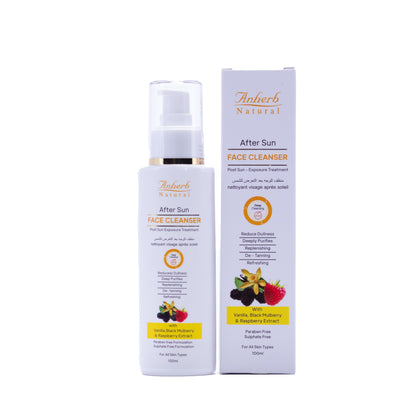 Anherb Natural After Sun Face Cleanser | Paraben Free | Wash For Brighter And Glowing Skin | All Skin Types | 100 ml